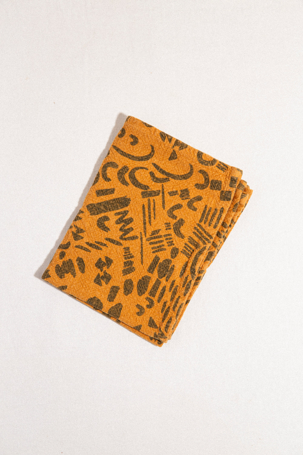 Dashes Tea Towel / Charcoal + Deep Gold