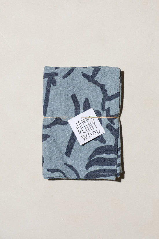 Fold Tea Towel Single / Stone Blue