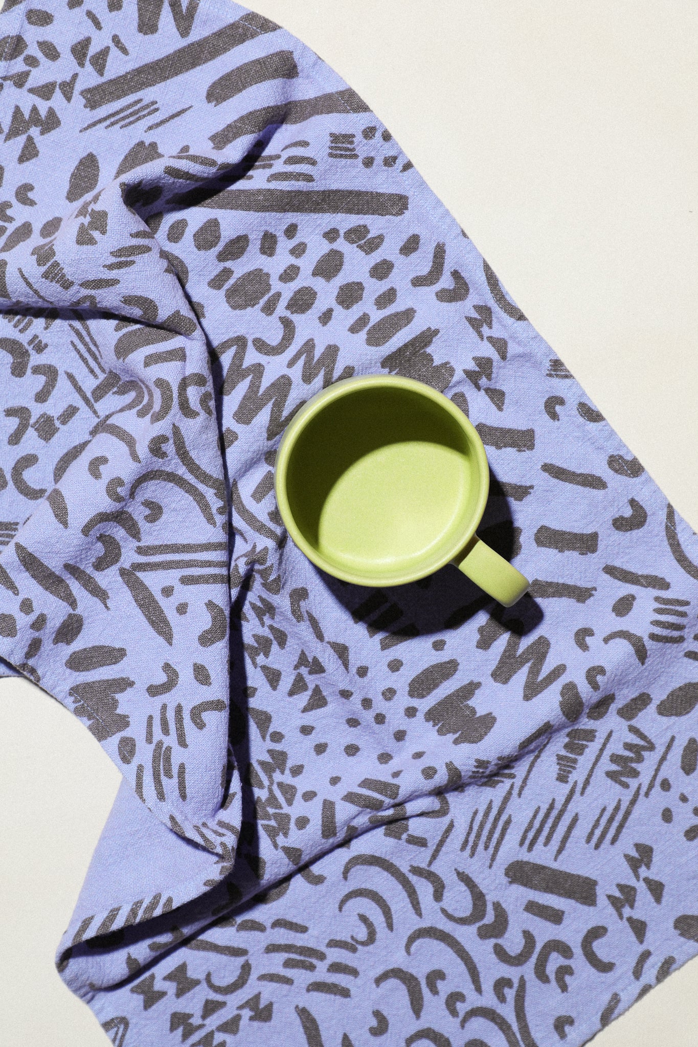 Dashes + Moon Towel Single / Lilac