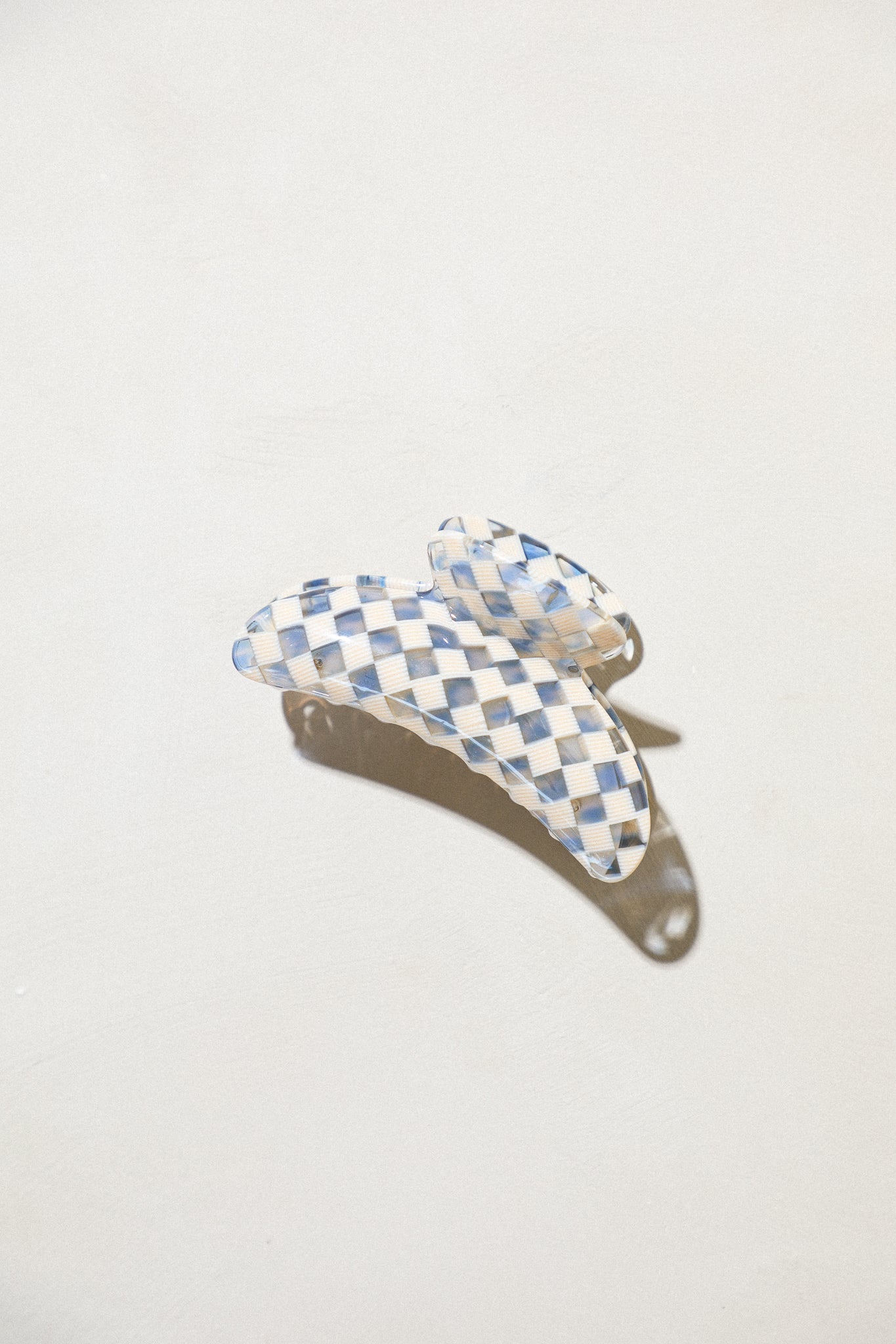 Blue Checkered Hair Clip