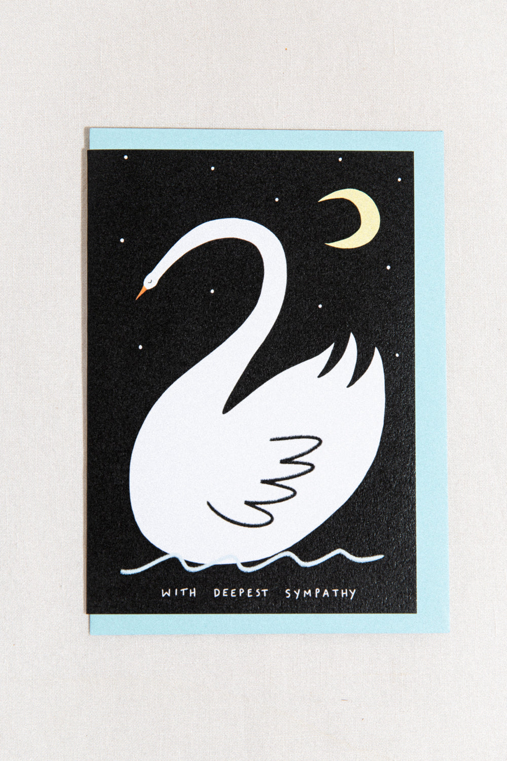 Deepest Sympathy Swan Greeting Card