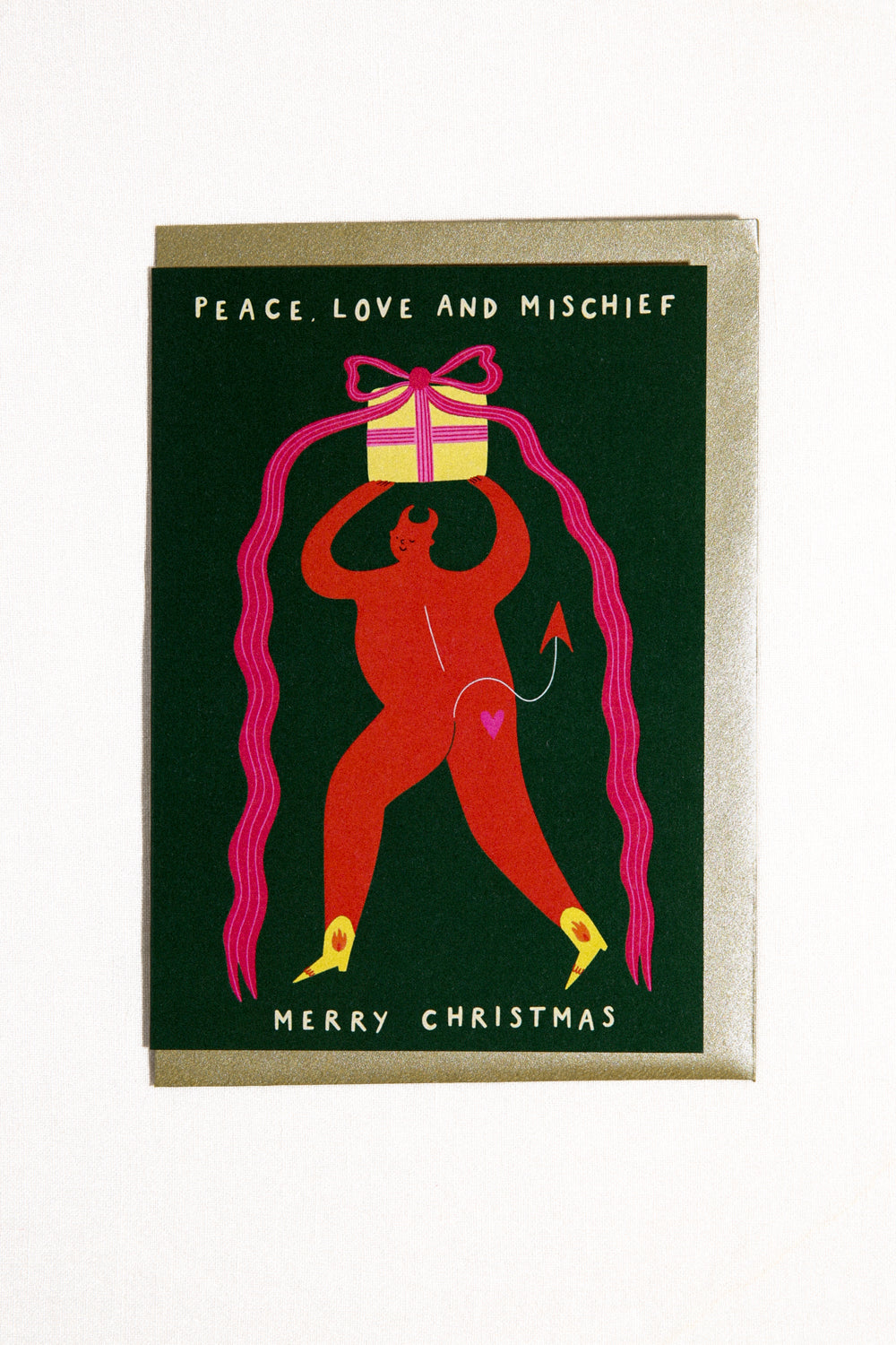 Peace, Love and Mischief Greeting Card