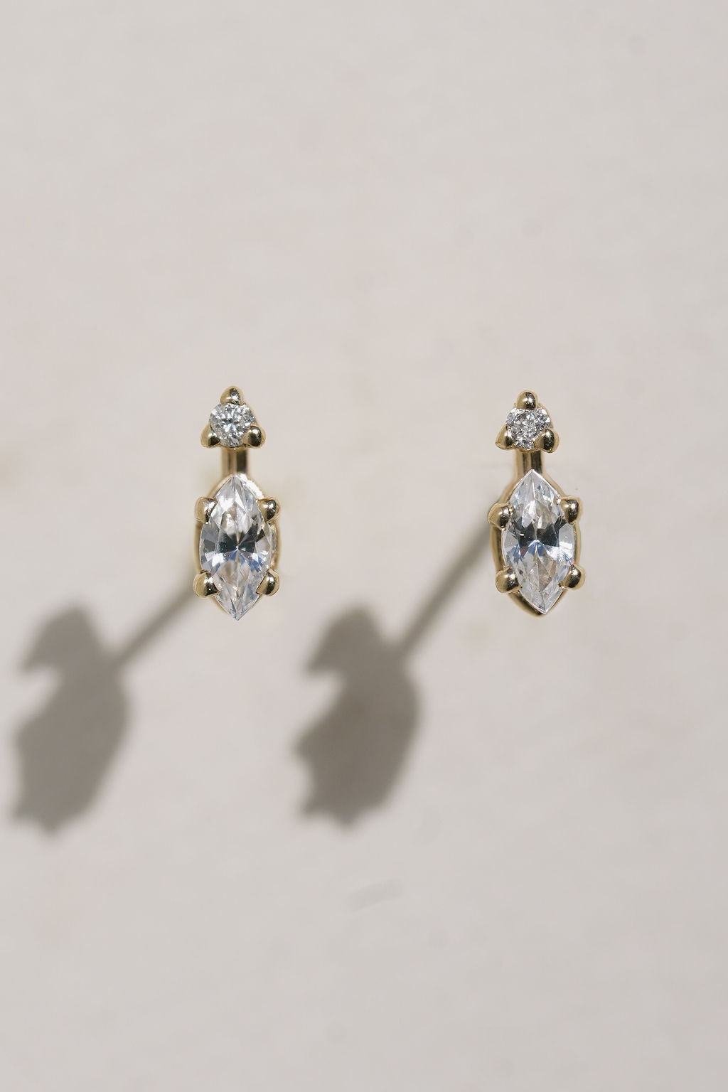 Load image into Gallery viewer, Marquise Diamond + Accent Studs
