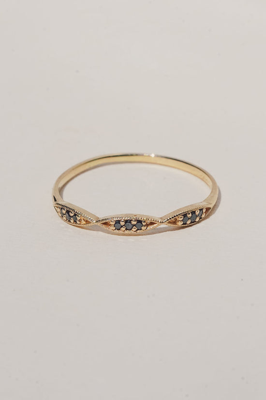 Load image into Gallery viewer, Lorna Ring / Black Diamond + 14K Gold

