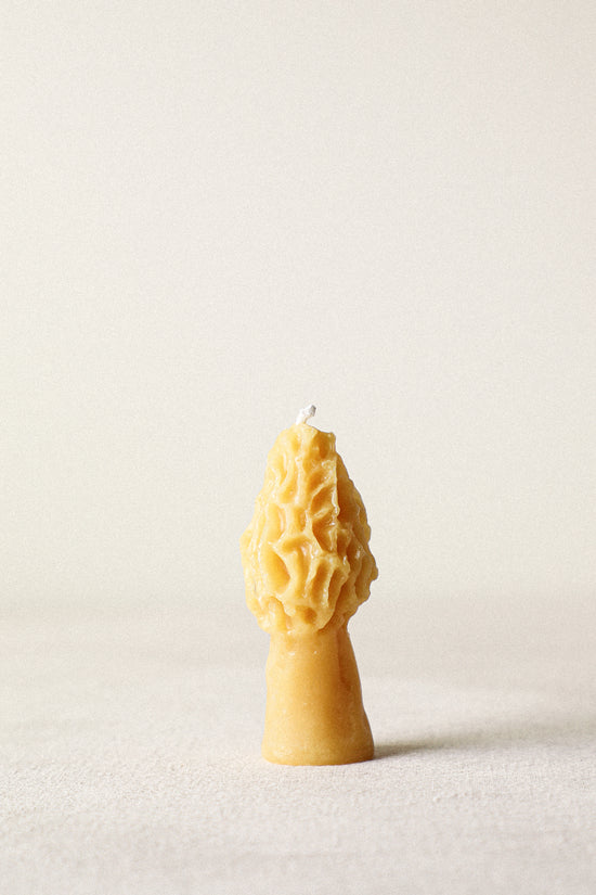 Morel Mushroom Shaped Beeswax Candle