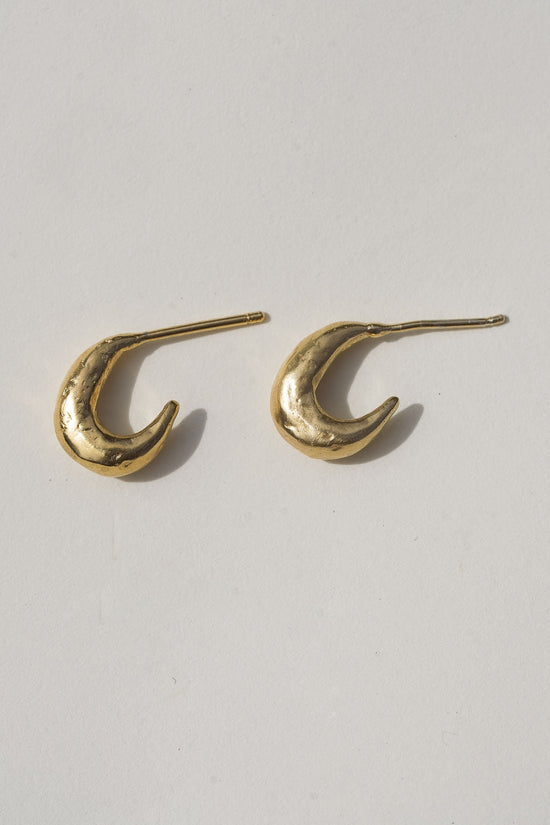 Lithic Hoops - 14K Gold