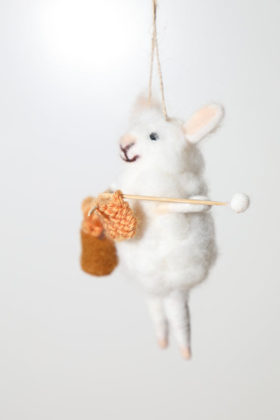Knitting Sheep Ornament