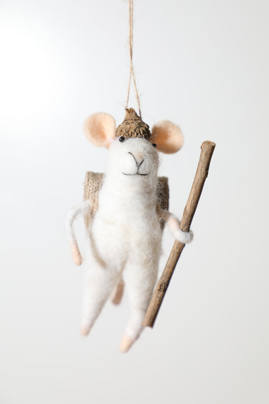 Hiking Mice Ornament
