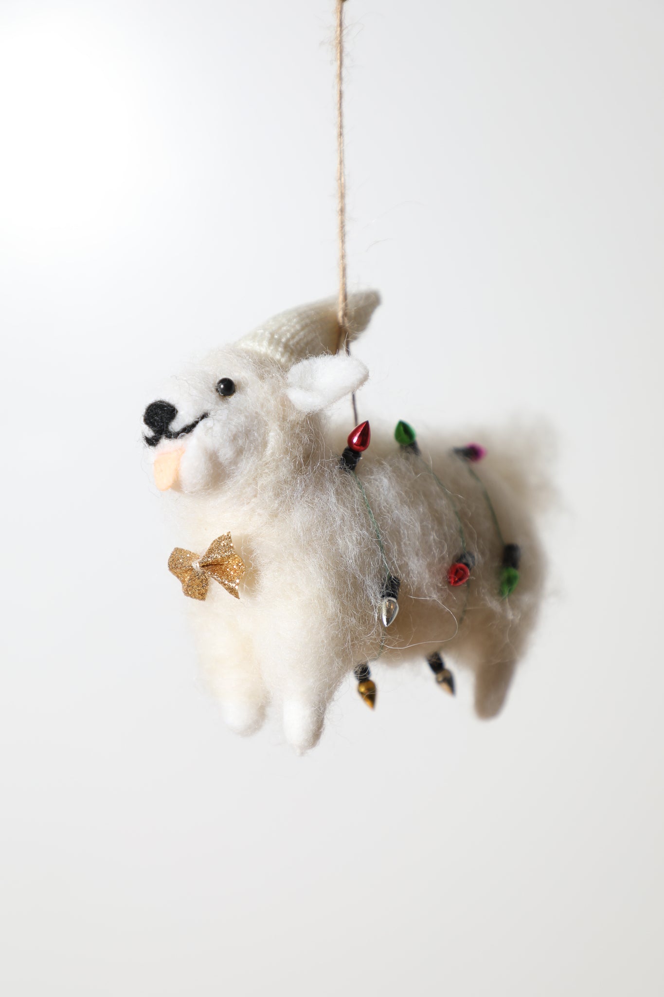 Christmas Lights Pomeranian Ornament