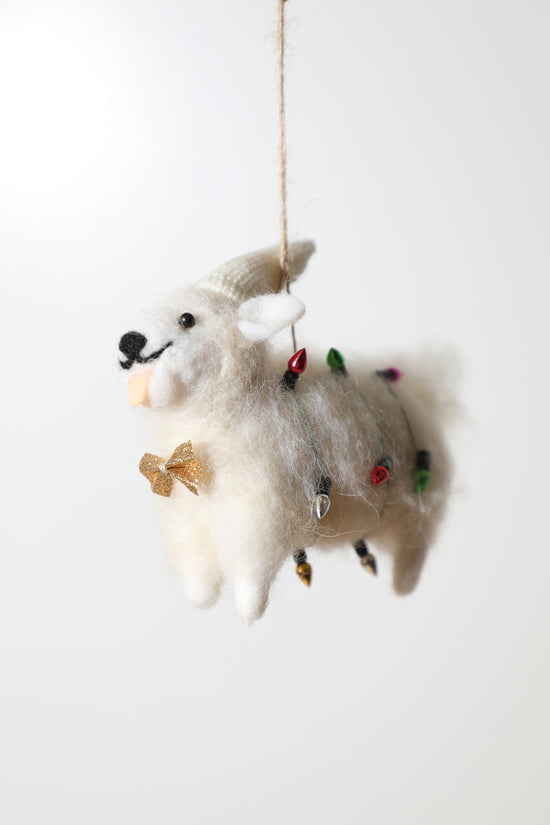 Christmas Lights Pomeranian Ornament