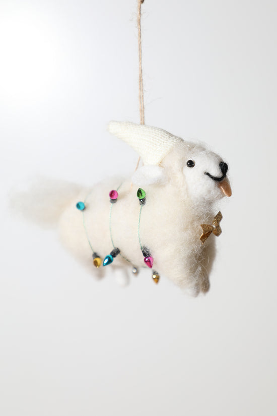 Christmas Lights Pomeranian Ornament