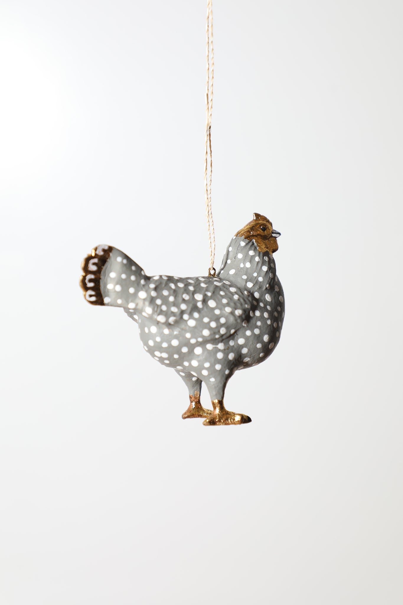 Polka Dot Chicken Ornament