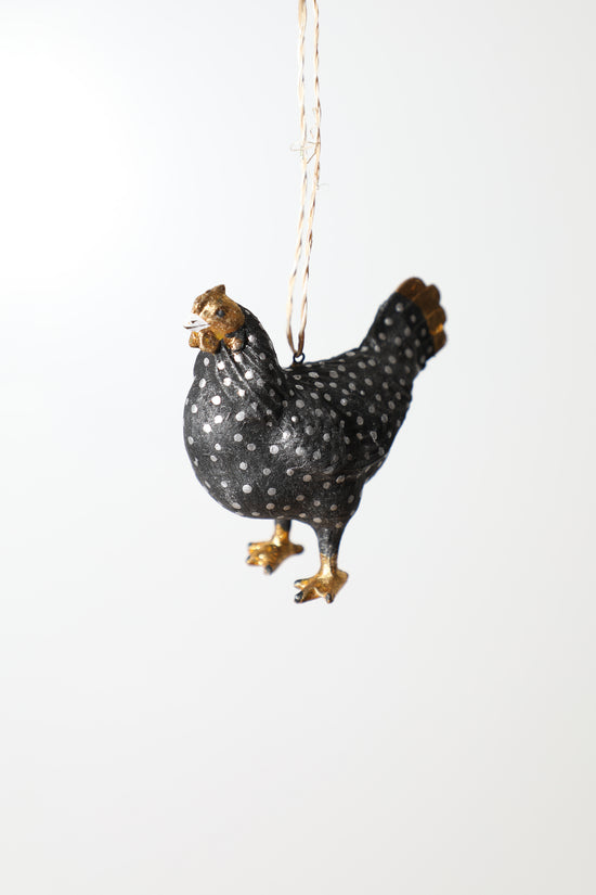 Polka Dot Chicken Ornament
