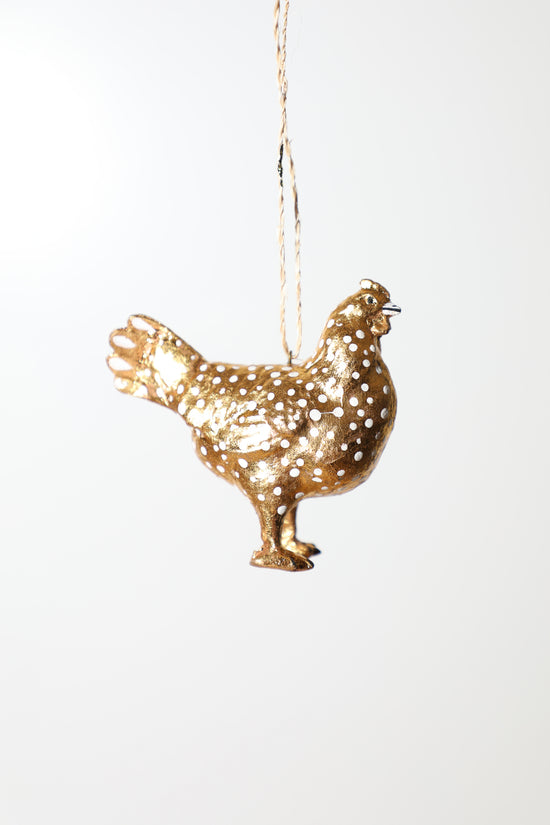 Polka Dot Chicken Ornament