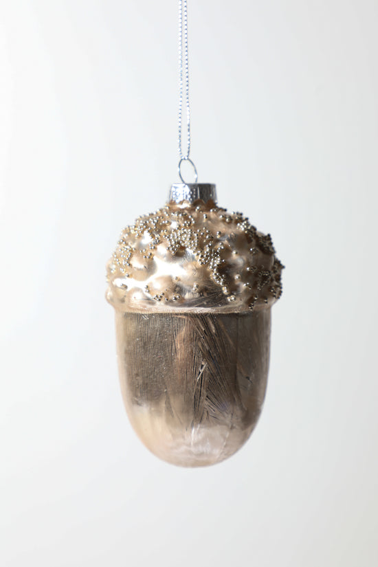 Frosted Acorn Ornament