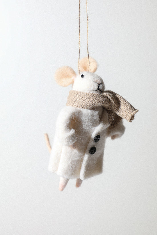 Winter Mouse Felt Ornament