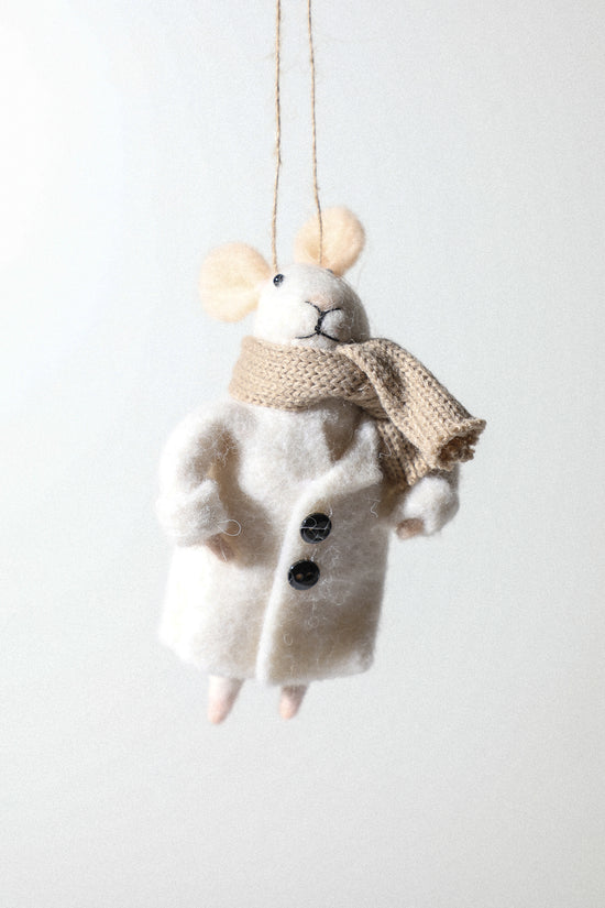 Winter Mouse Felt Ornament