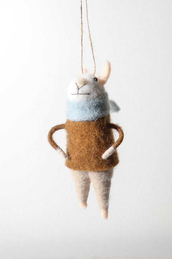 Turtleneck Mouse Felt Ornament