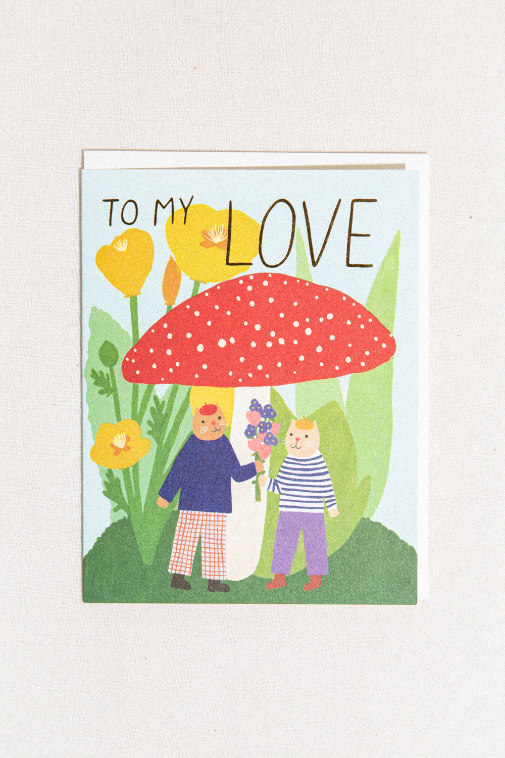 To My Love Mushroom Greeting Card