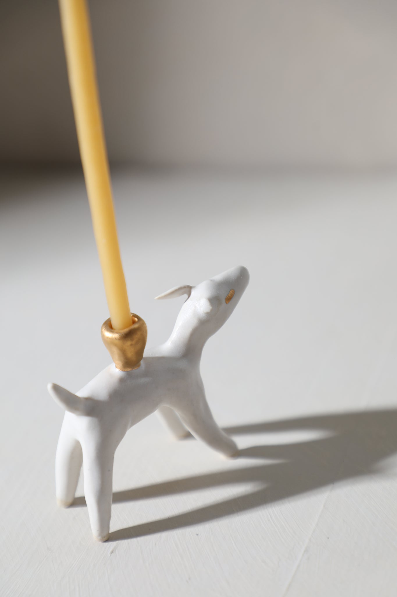 SECONDS - Chippy / Animal Candle Holder (chipped ear)