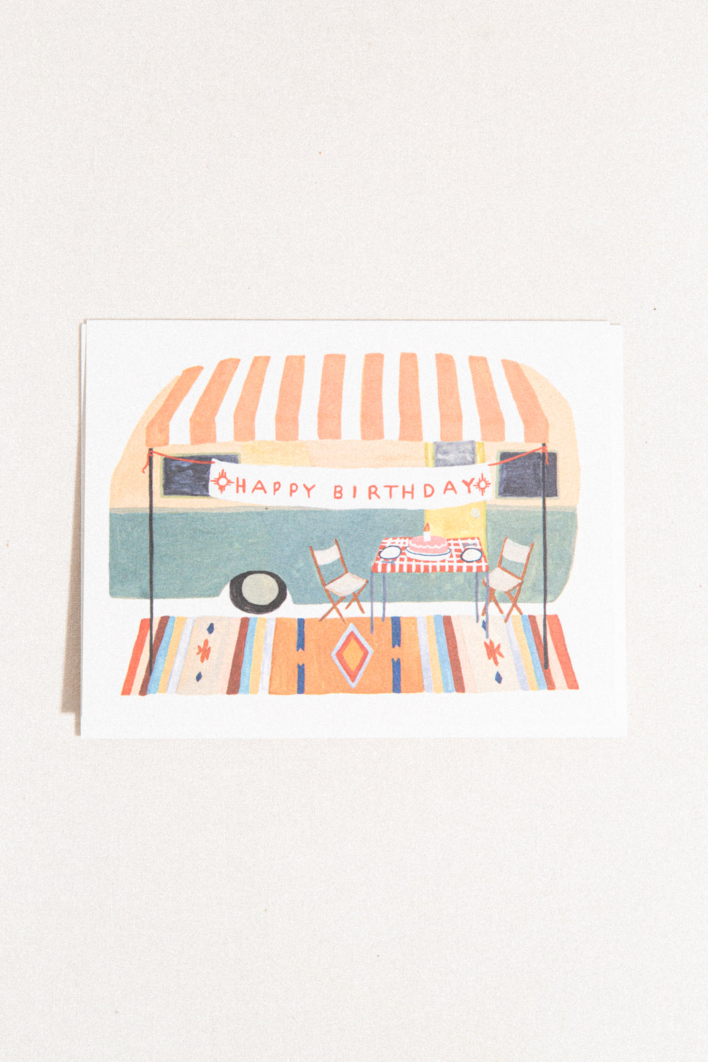 Camper Trailer Birthday Greeting Card