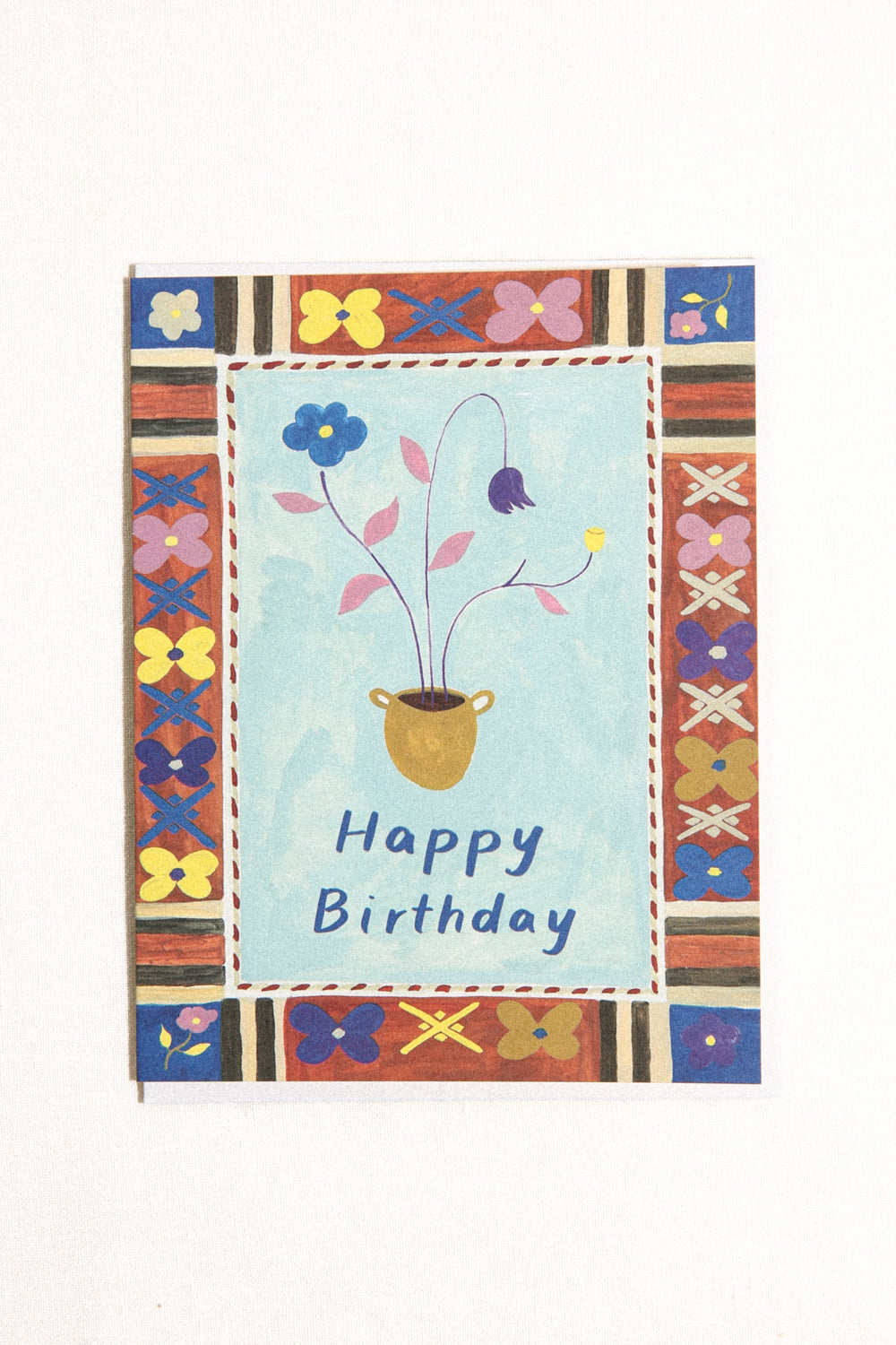 Flower Pot Birthday Greeting Card