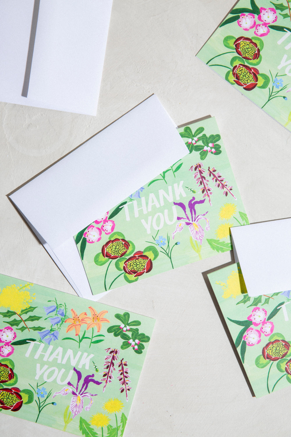Box Set of Floral Thank You Cards