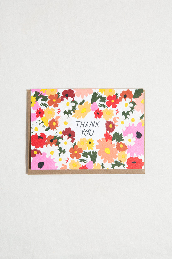 Thank You Flowers Greeting Card – Earthen