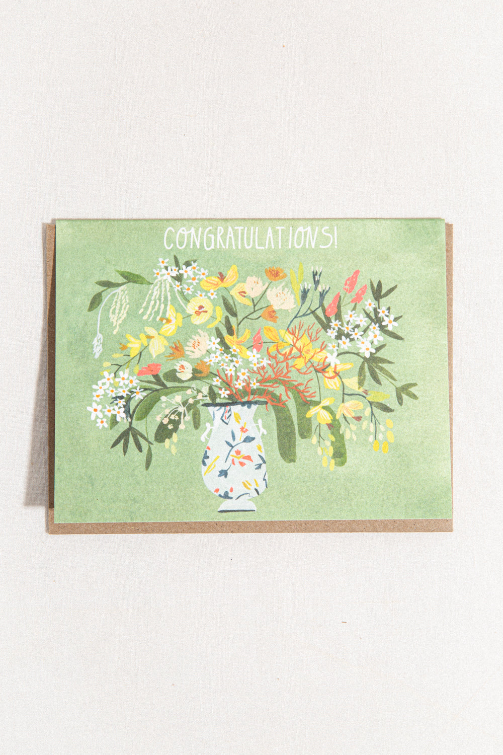 Congratulations Vase Greeting Card