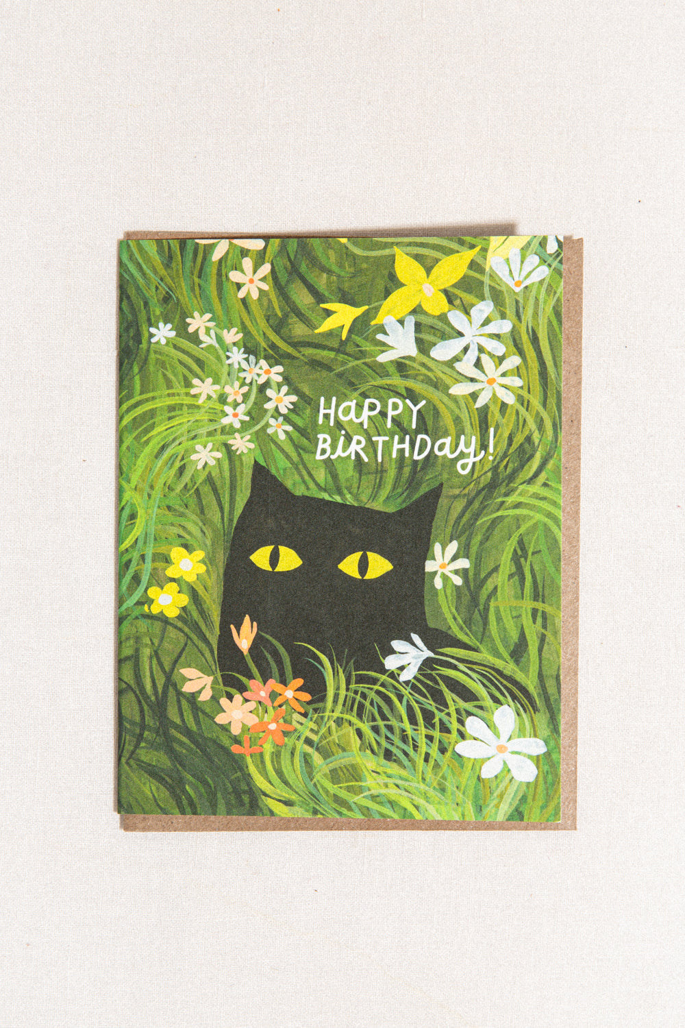 Happy Birthday Black Cat Greeting Card