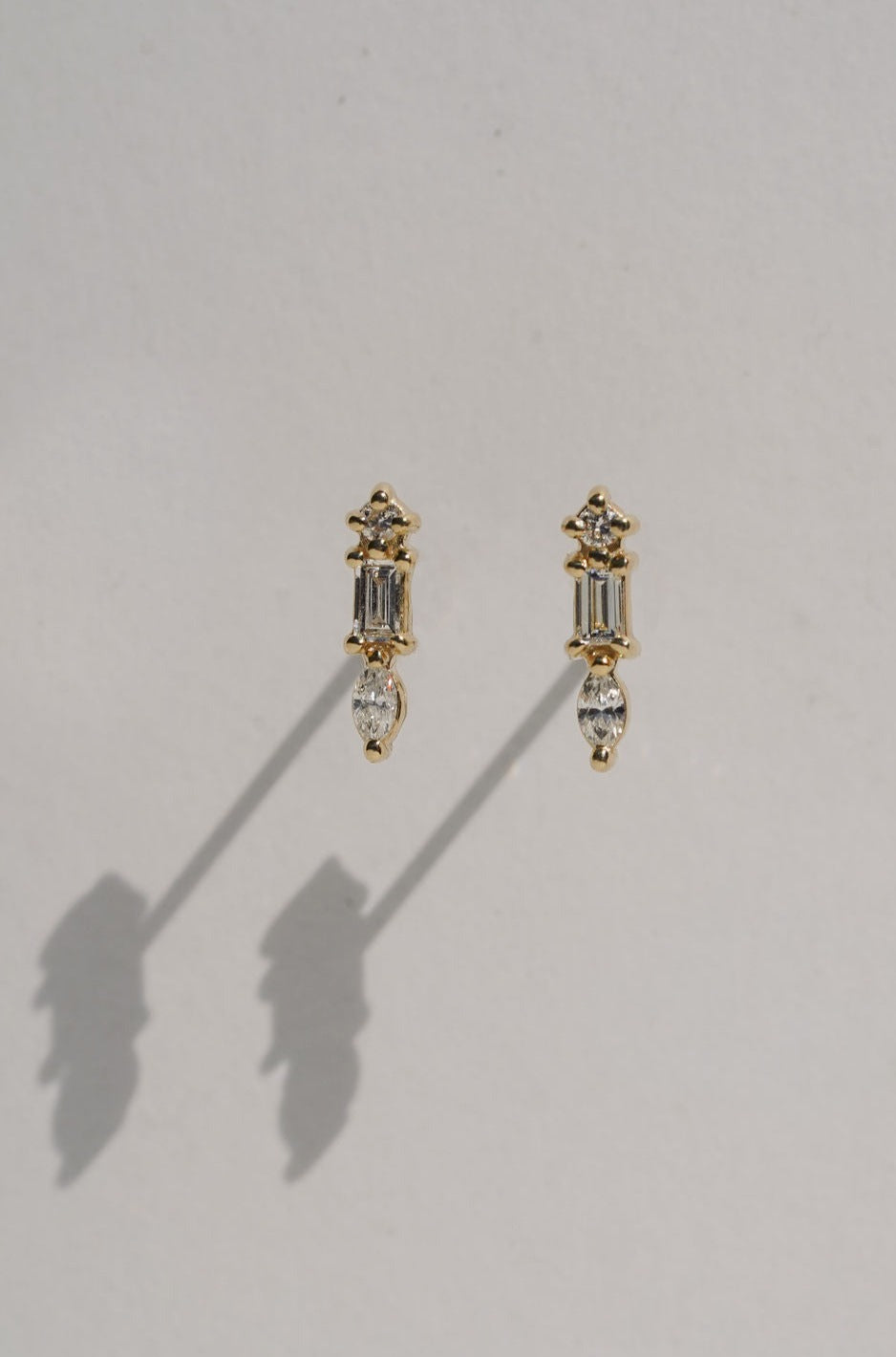 Diamond Totem Studs - Tall