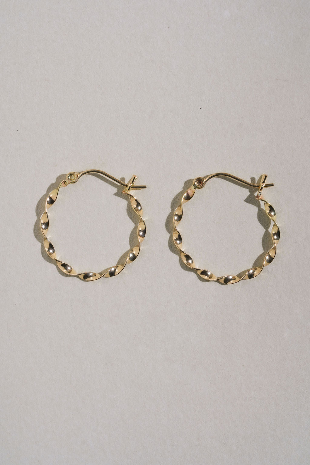 Load image into Gallery viewer, Twisted Gold Hoops
