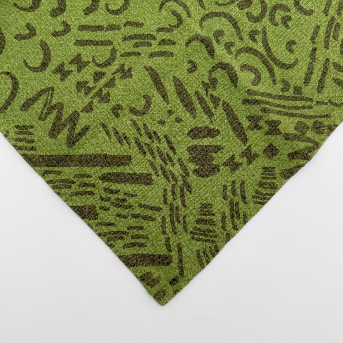 Dashes + Moon Napkin Pair / Moss