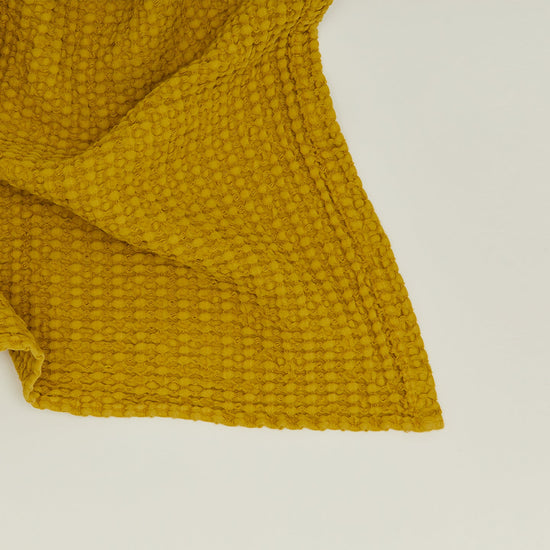 Cotton Waffle Weave Towel / Mustard