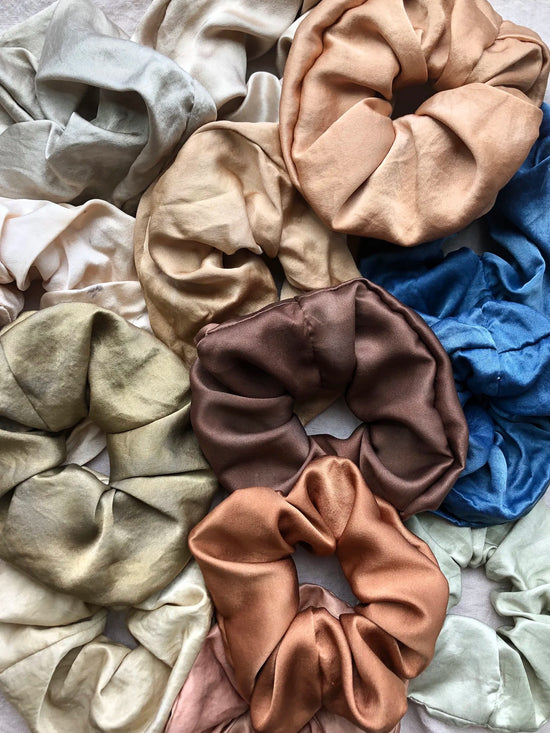 Botanically Dyed Silk Scrunchy
