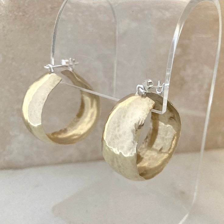 Acacia Hoops - Brass