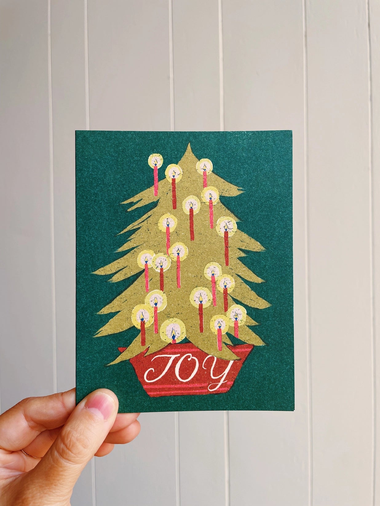 Joy Christmas Tree Greeting Card