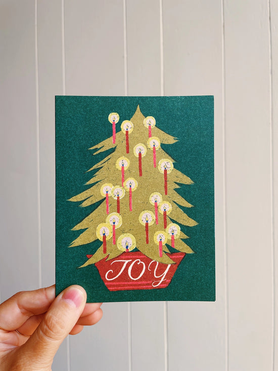 Joy Christmas Tree Greeting Card