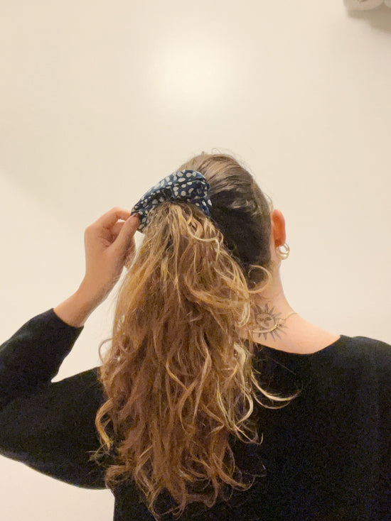 Jumbo Indigo Scrunchie