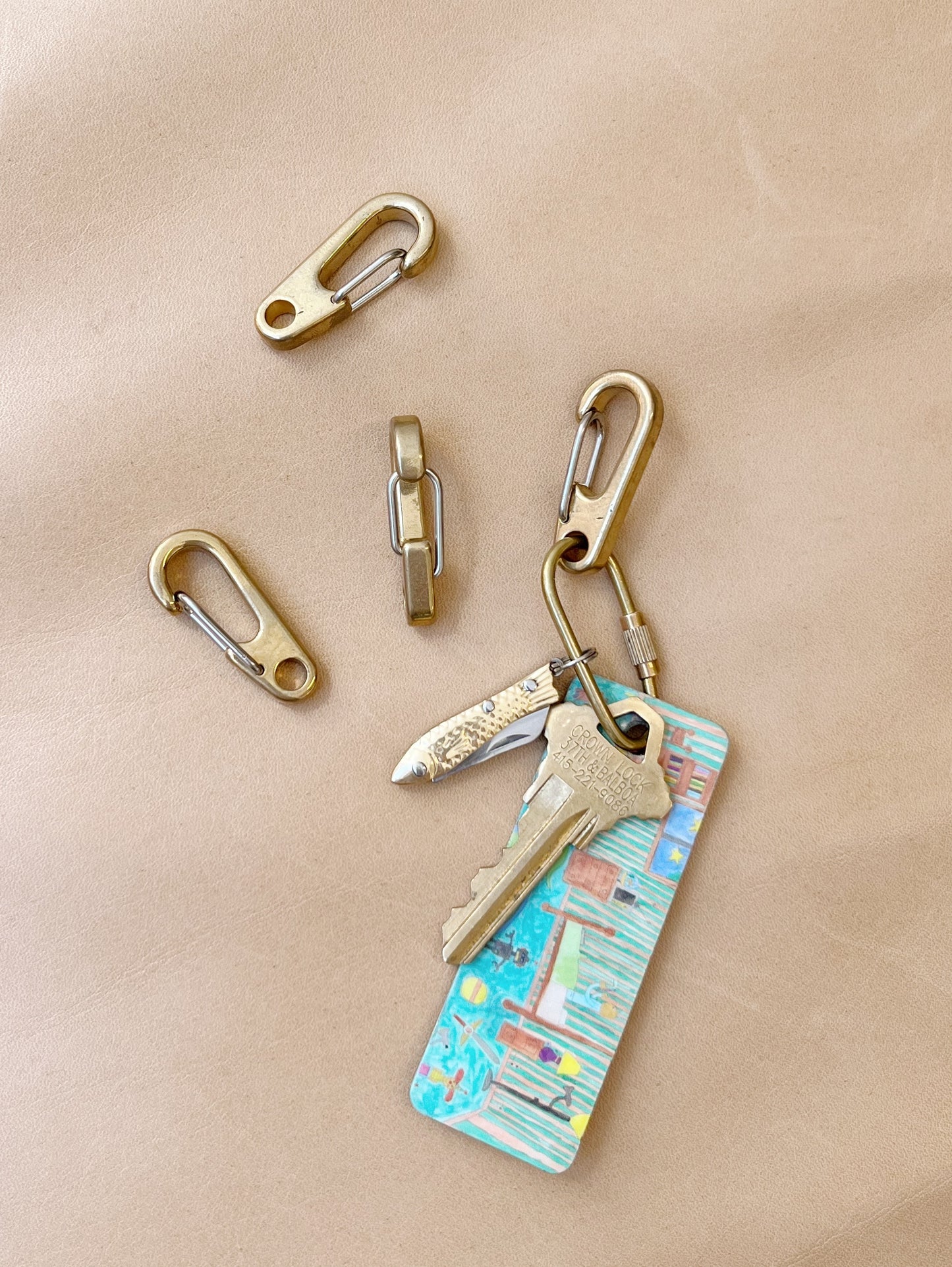 Small Brass Carabiner
