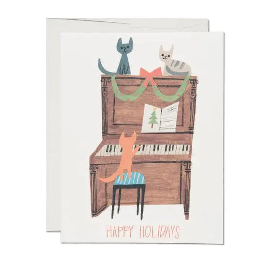 Kitty Carols Greeting Card