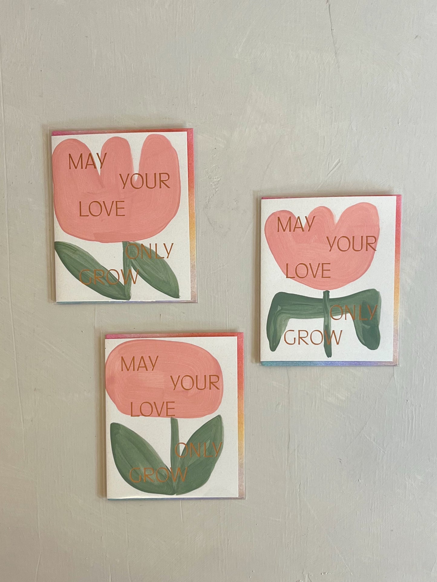 May Your Love Grow Hand Painted Greeting Card