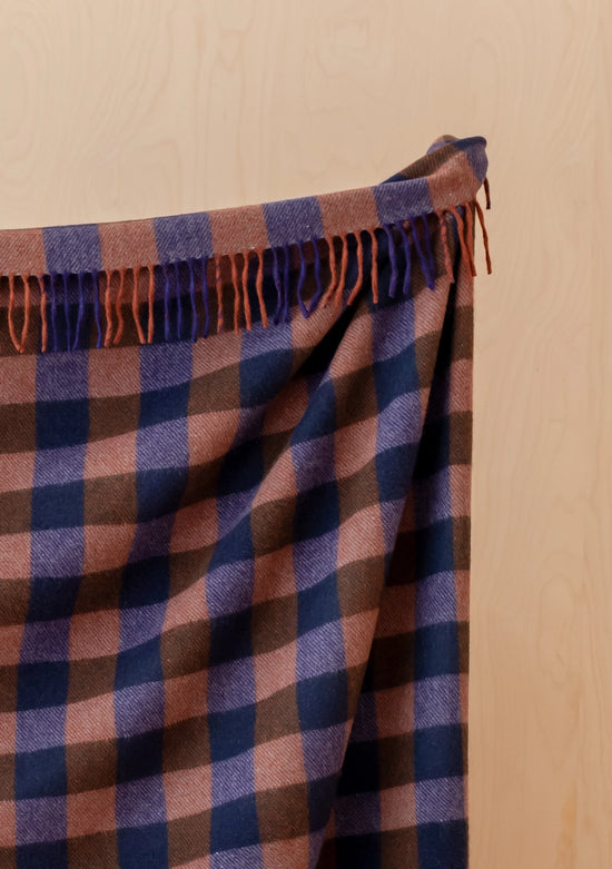 Mightnight Gingham Recycled Wool Blanket