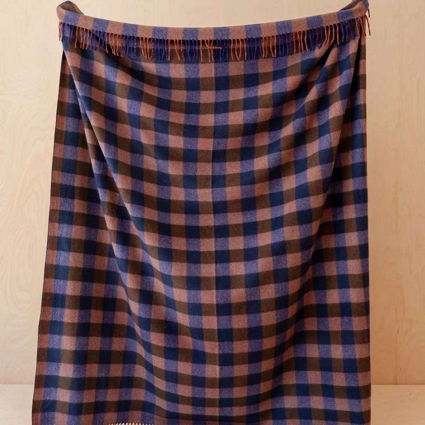 Mightnight Gingham Recycled Wool Blanket