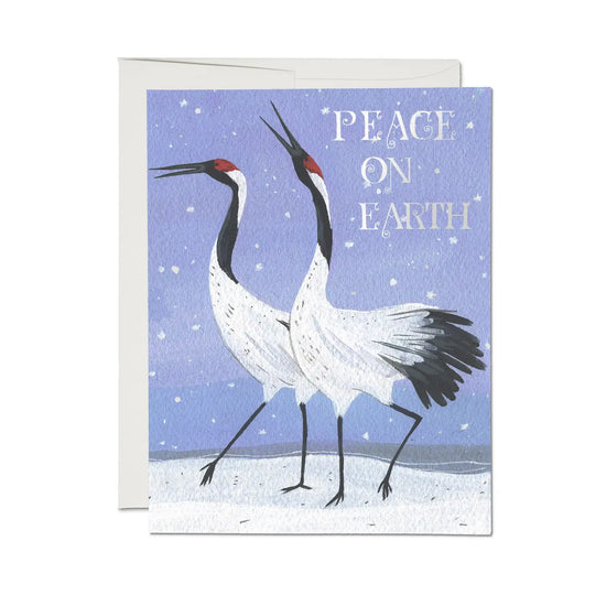 Snow Cranes Holiday Card