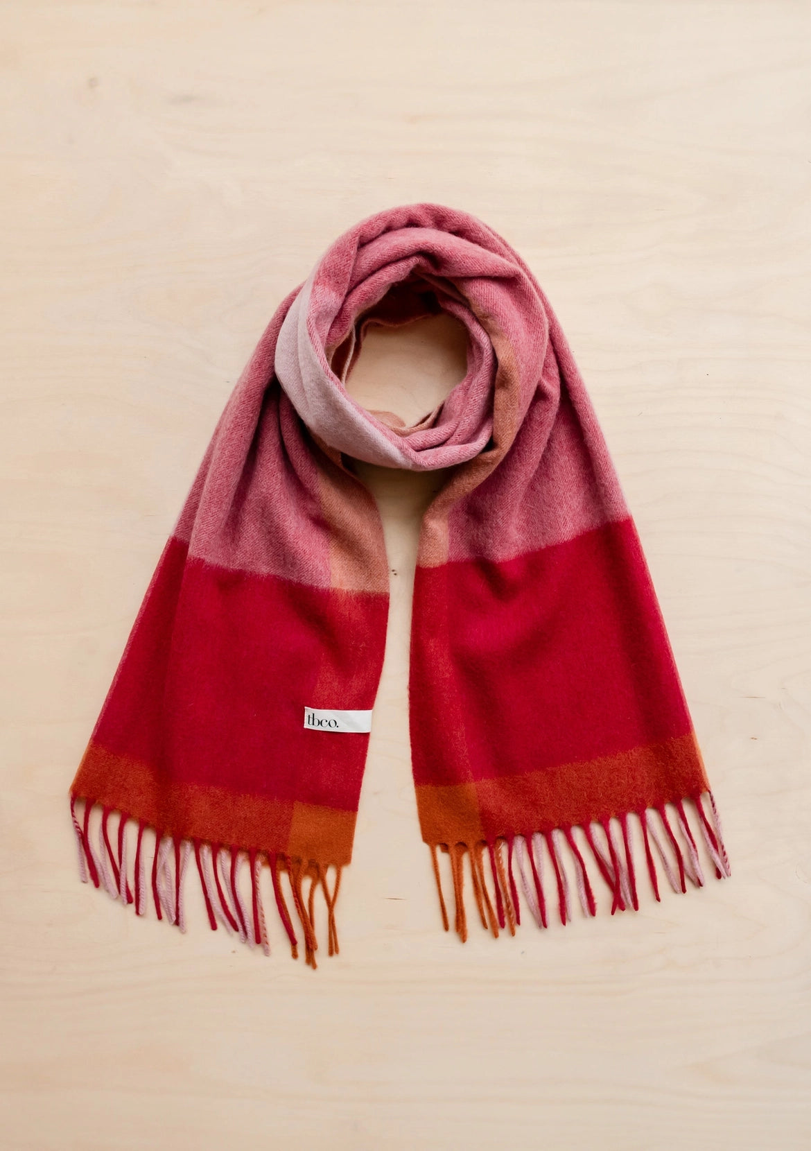 Lambswool Oversized Scarf in Berry