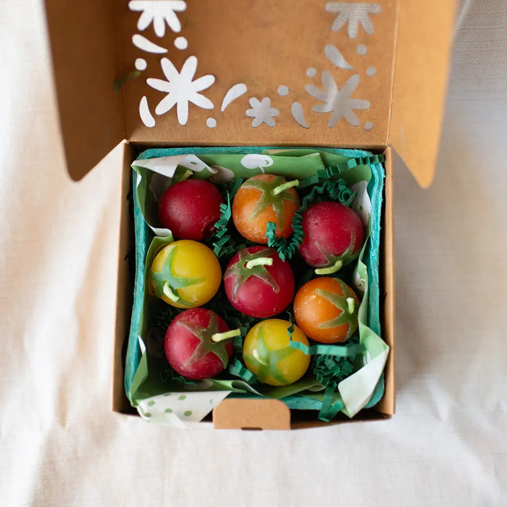 Cherry Tomato Beeswax Candles