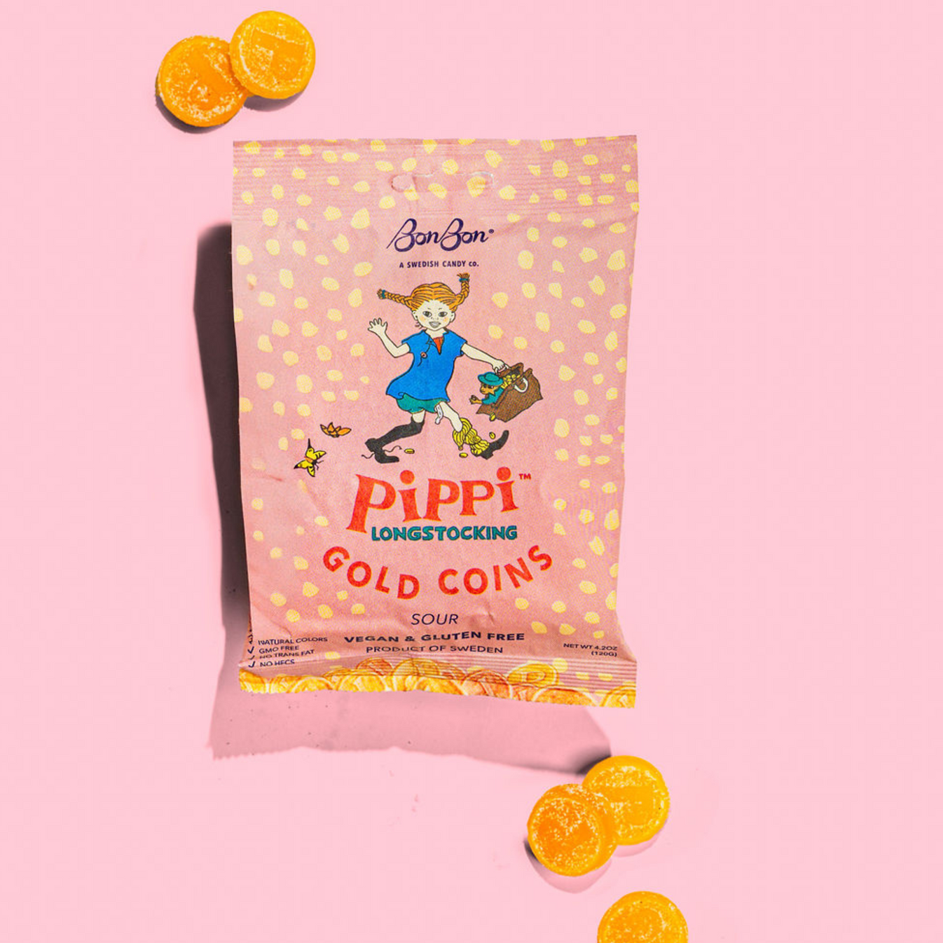 Pippi Longstocking’s Sour Gold Coin Gummies