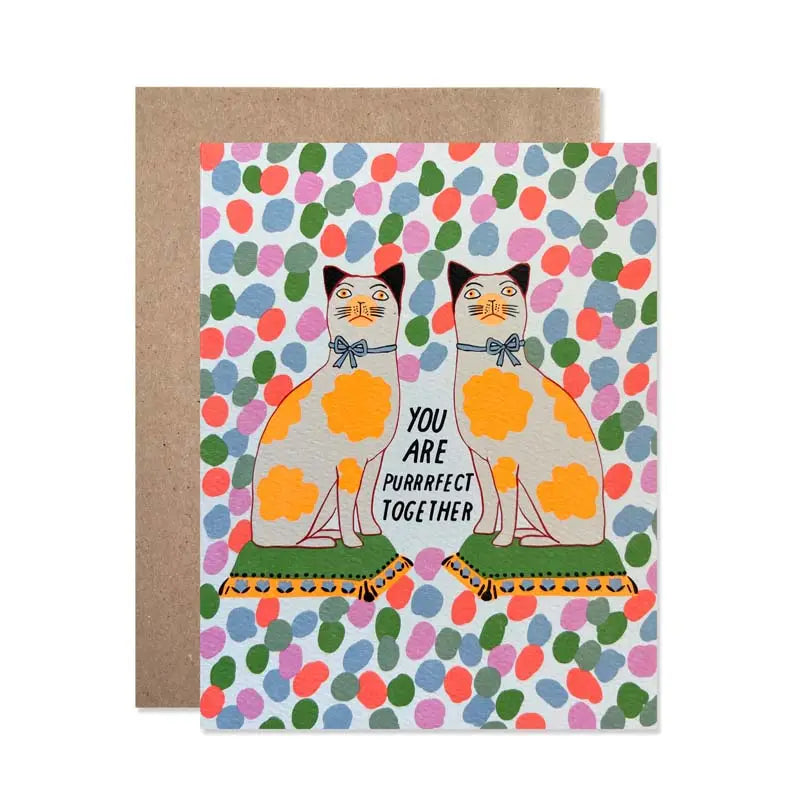 Purrfect Together Greeting Card