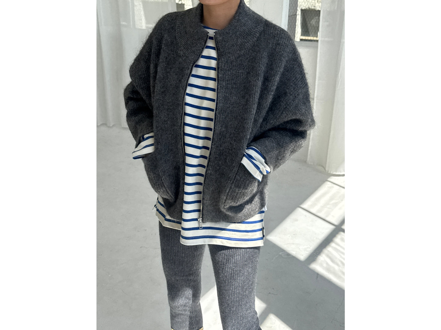 Alpaca Zip Front Jacket